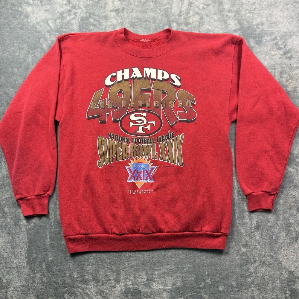 1994 San Francisco 49ers Super Bowl XXIX NFC Champs Sweatshirt XL Vintage - Picture 1 of 6